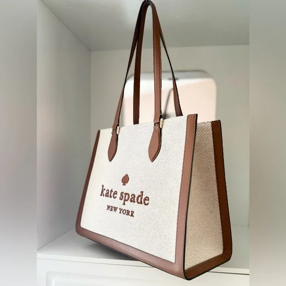Kate Spade Ellie Large Canvas & Leather
Tote - Warm Gingerbread - NWOT - Picture 2 of 16